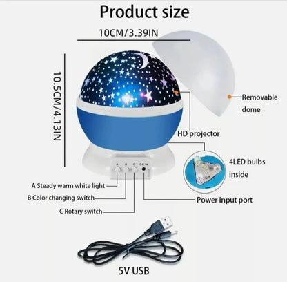 LED Galaxy Moon Lamp Starry Sky Rotating Projection product image 5