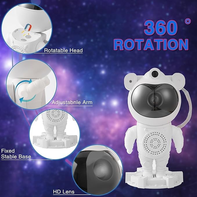 Astronaut Galaxy Star Projector Night Light with Bluetooth Speaker product image 4