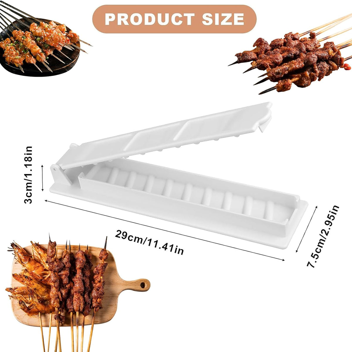 Manual Kebab Maker Skewer Press Mold for Long Skewers product image 5