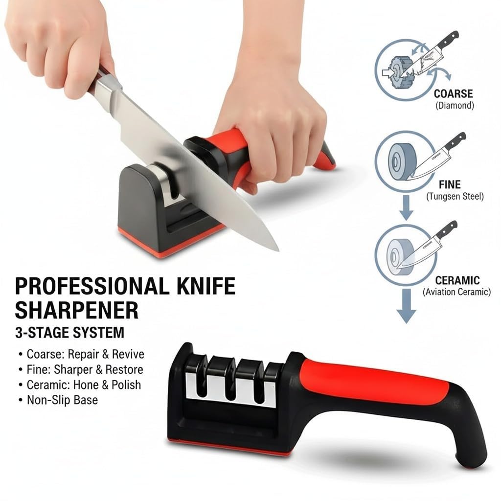 Professional Knife and Scissors Sharpener with Non-Slip Base product image 6