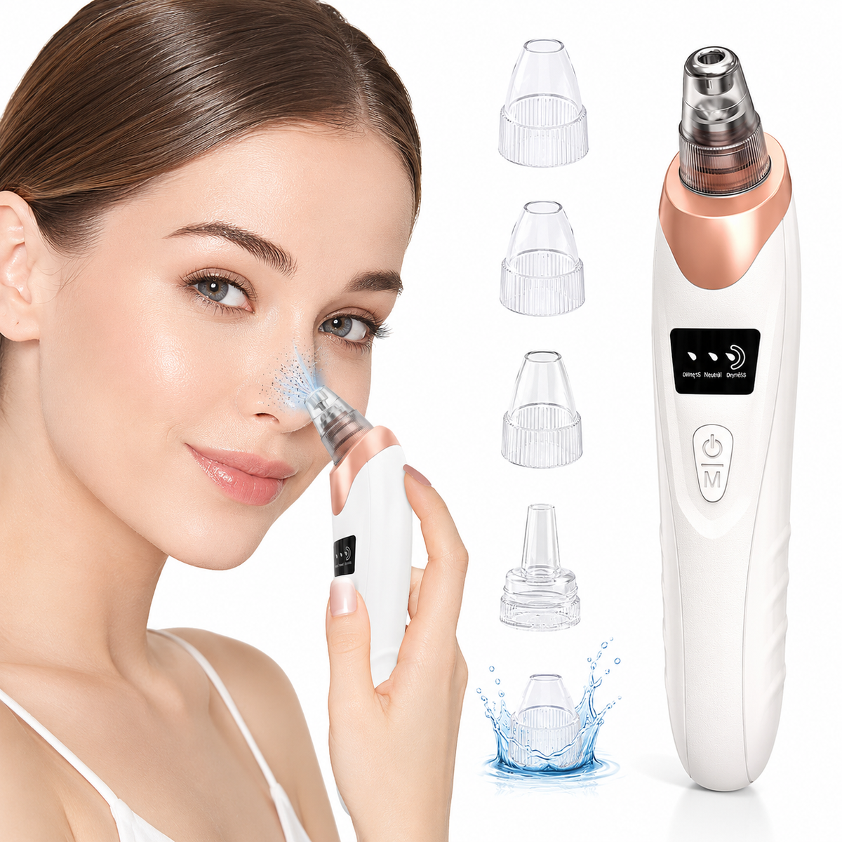 Rechargeable Electric Facial Cleansing Brush with 4 Interchangeable Brush Heads product image 1