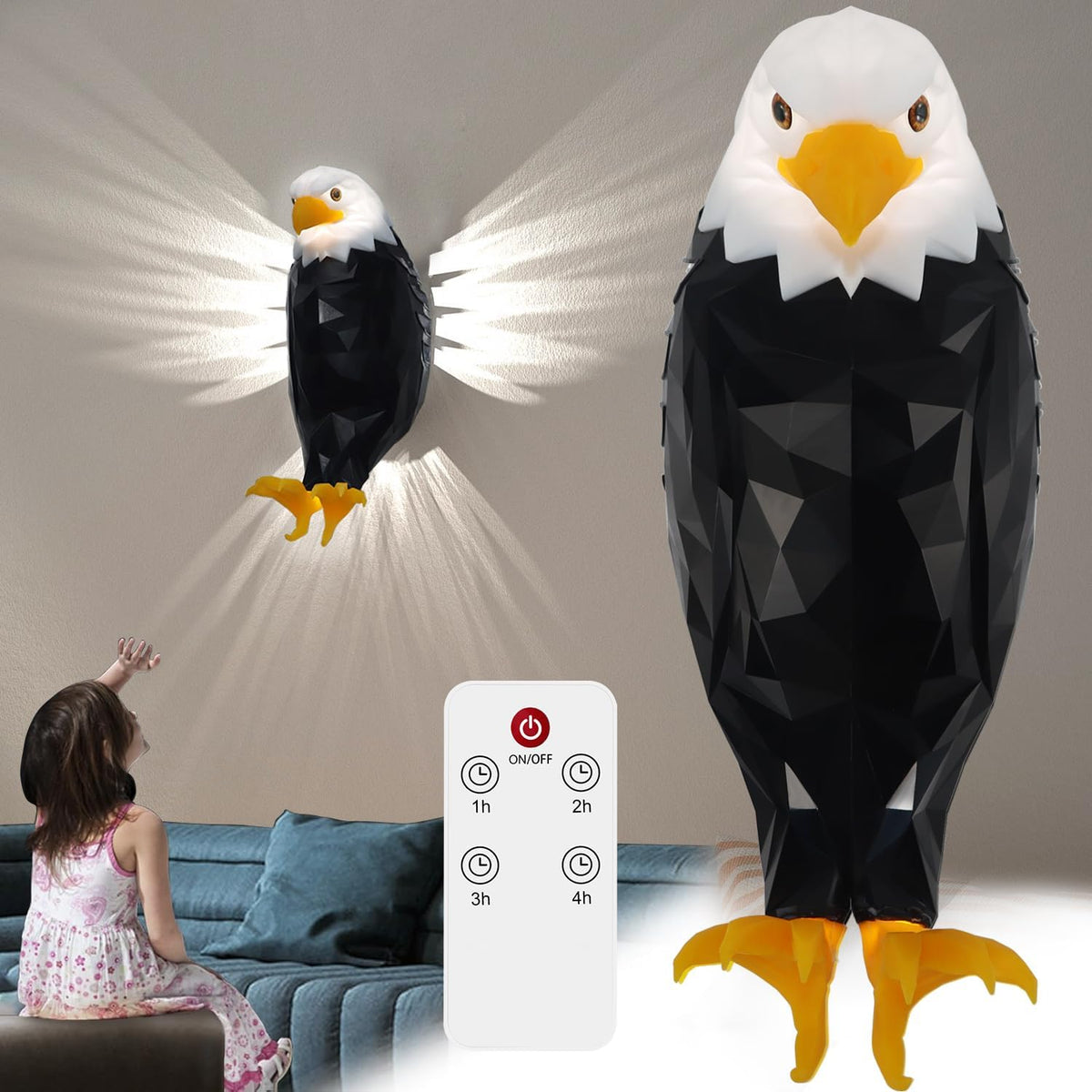 Eagle Shaped LED Wall Light with Remote Control product image 1