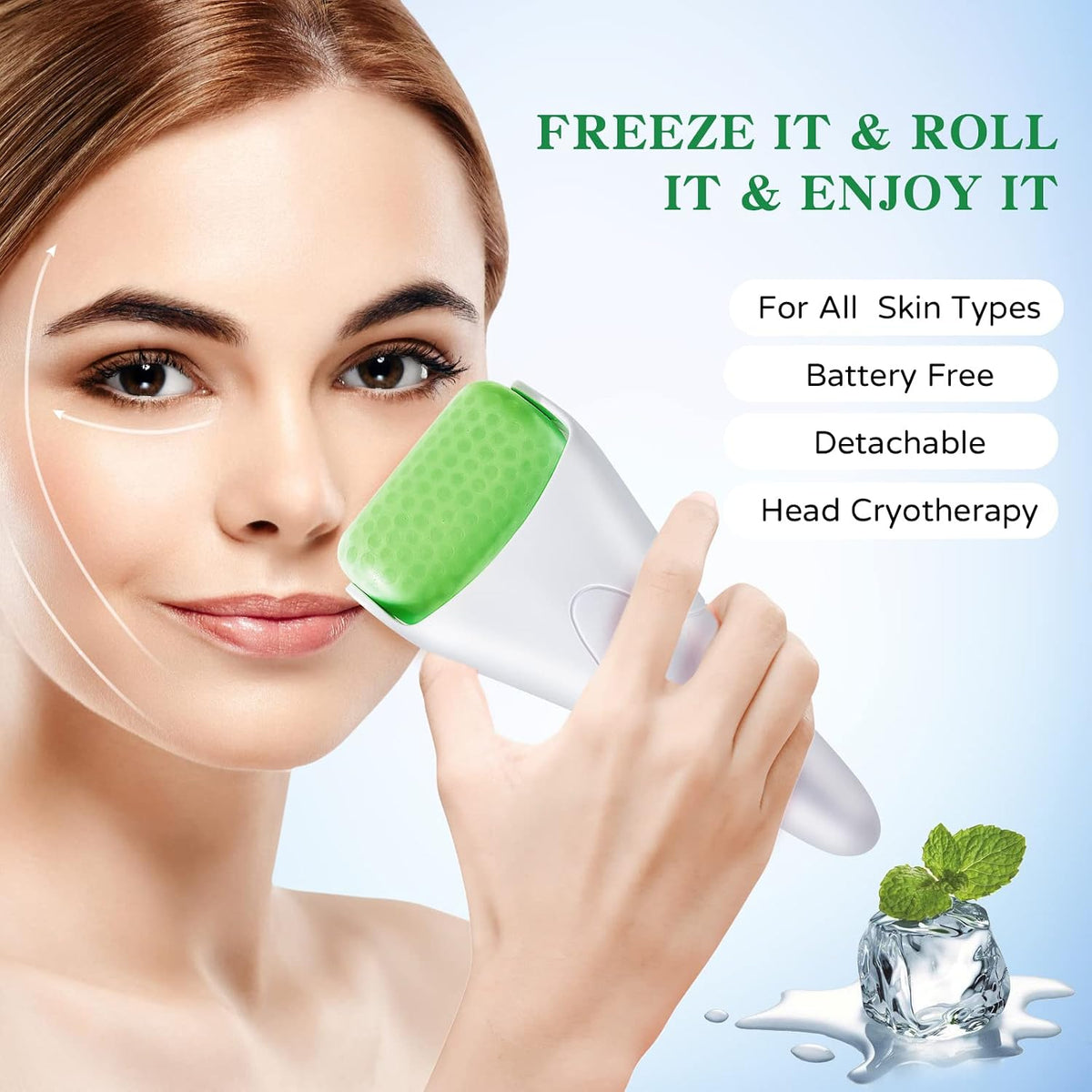 Reusable Ice Roller for Face and Eyes, Cooling Facial Massage Tool for Skincare product image 7