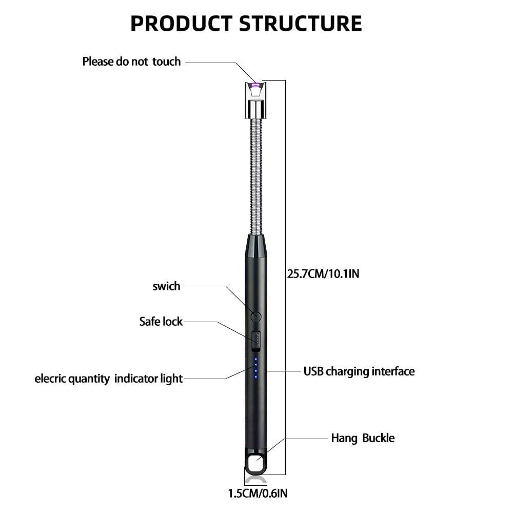USB Rechargeable Electric Arc Lighter with Long Neck product image 6