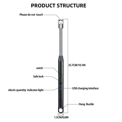 USB Rechargeable Electric Arc Lighter with Long Neck product image 6