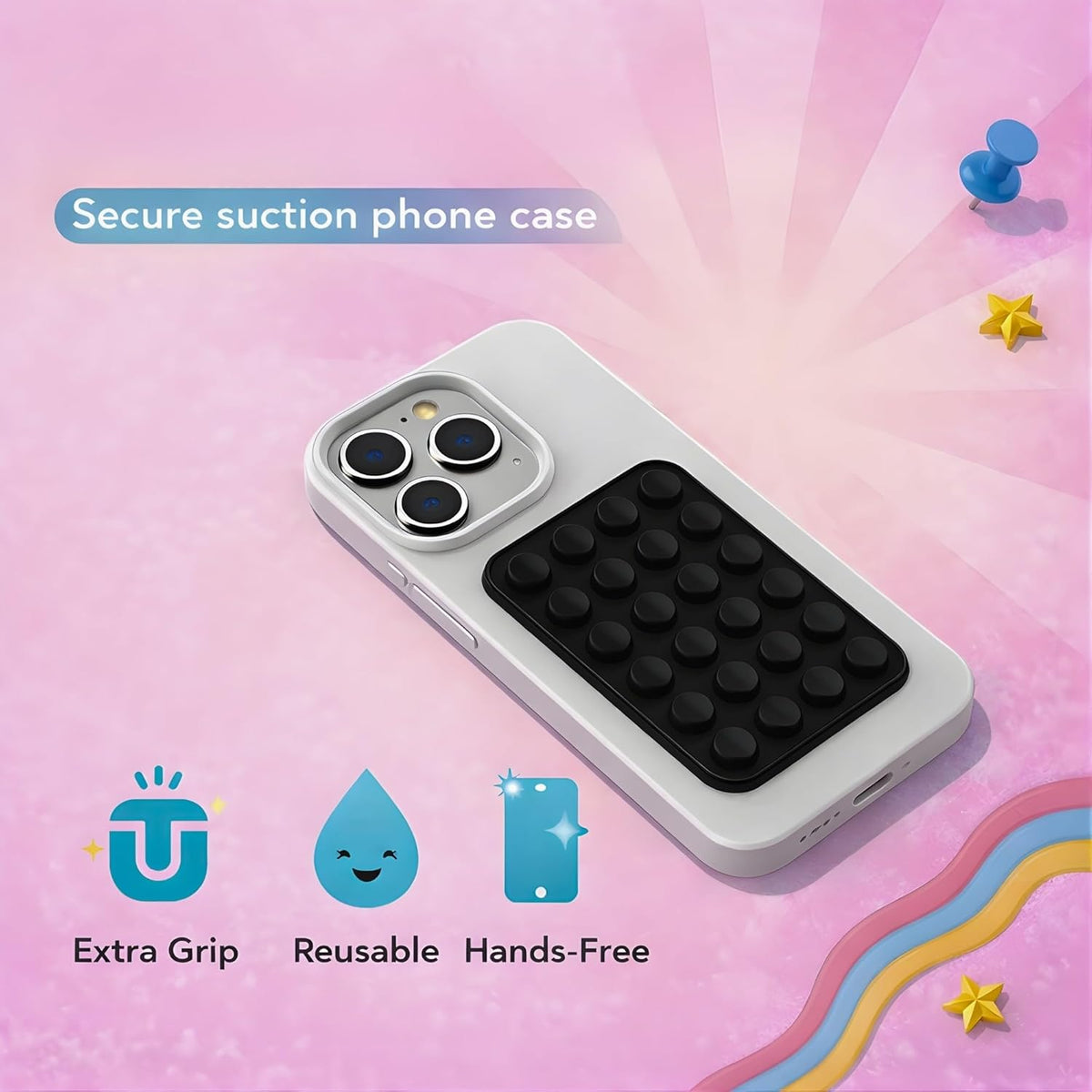 Suction Phone Case Mount with Sticky Grip product image 4