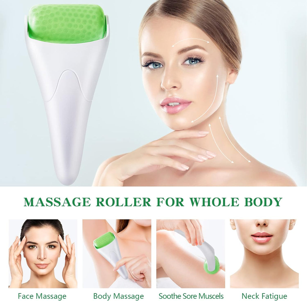 Reusable Ice Roller for Face and Eyes, Cooling Facial Massage Tool for Skincare product image 5
