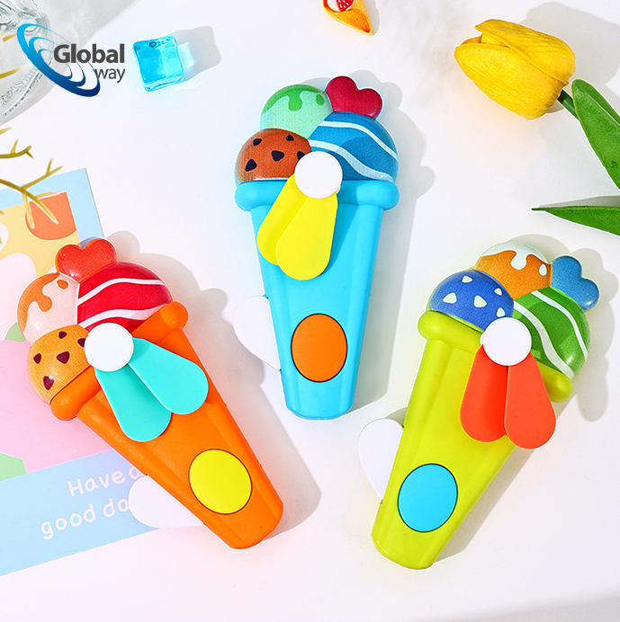 Hand Pressure Mini Fan for Kids, Cute Ice Cream Shape product image 4