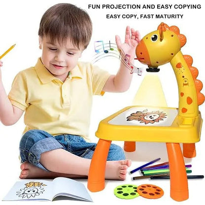 LED Drawing Projector Table for Kids, Projection Painting Board with Erasable Drawing Surface product image 4