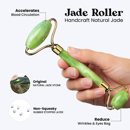 Jade Face Roller and Gua Sha Stone Set product image 3