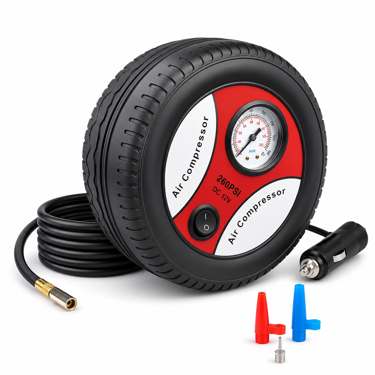 Portable 260 PSI DC 12V Electric Air Compressor Tire Inflator for Car product image 2