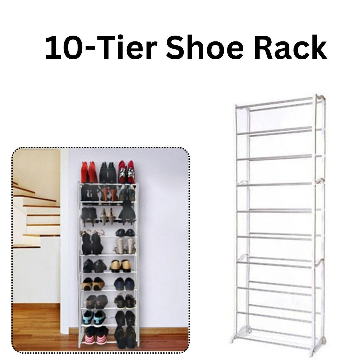 10-Tier Tall Shoe Rack Storage Organizer product image 9