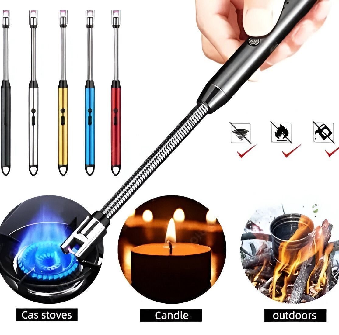 USB Rechargeable Electric Arc Lighter with Long Neck product image 3