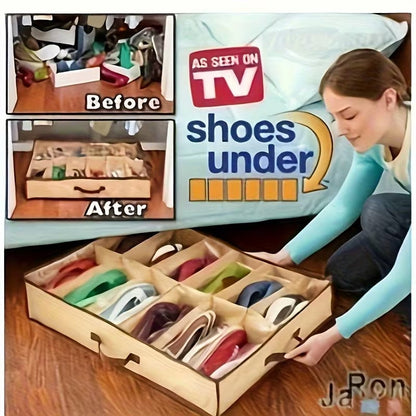 Set of 12 Stackable Shoe Storage Boxes with Transparent Front Cover product image 4