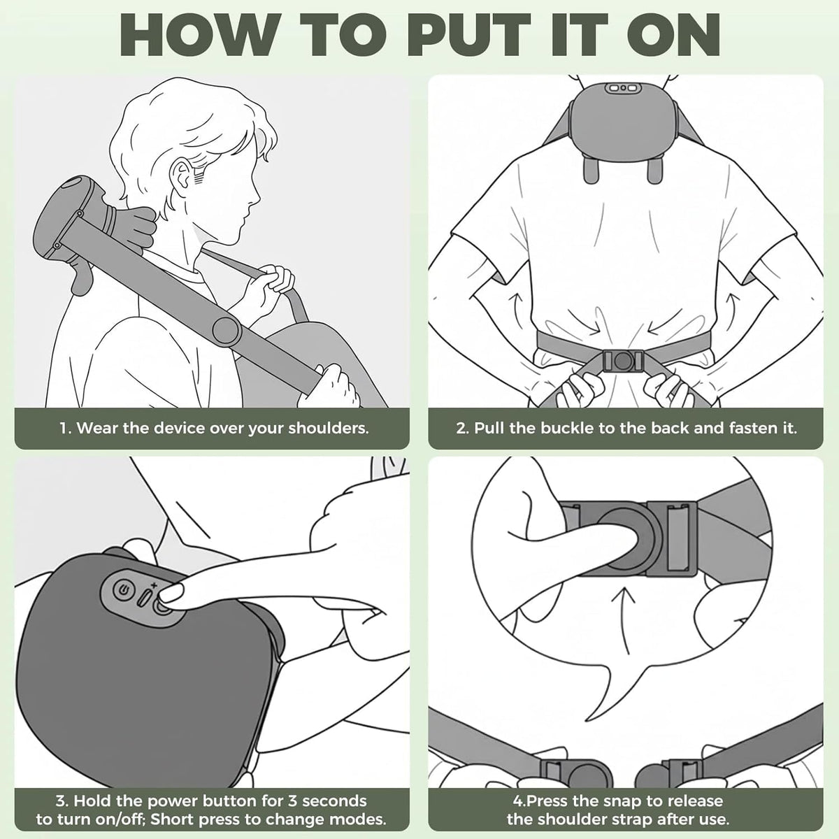 Wireless Neck and Shoulder Massager with Heat product image 3