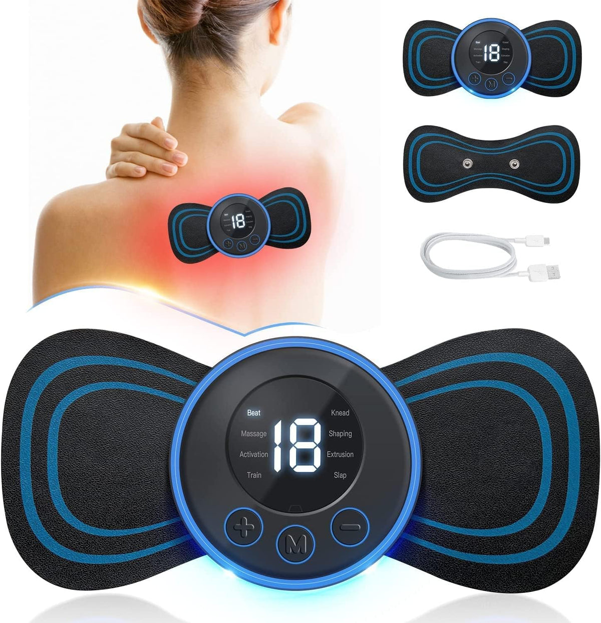 Rechargeable EMS Massage Patch with 8 Modes and 19 Intensity Levels product image 2