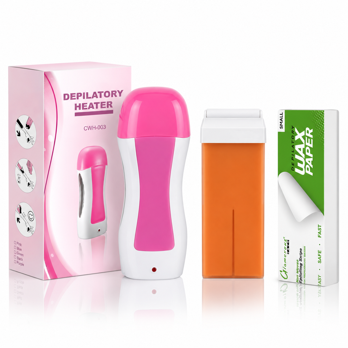 3-in-1 Wax Heater Kit with Roll-On Wax Applicator product image 1