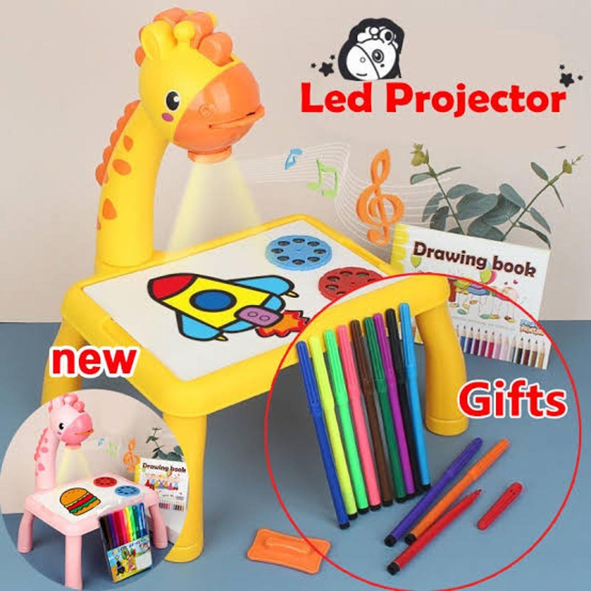 LED Drawing Projector Table for Kids, Projection Painting Board with Erasable Drawing Surface product image 6
