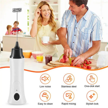Handheld Electric Milk Frother and Coffee Mixer