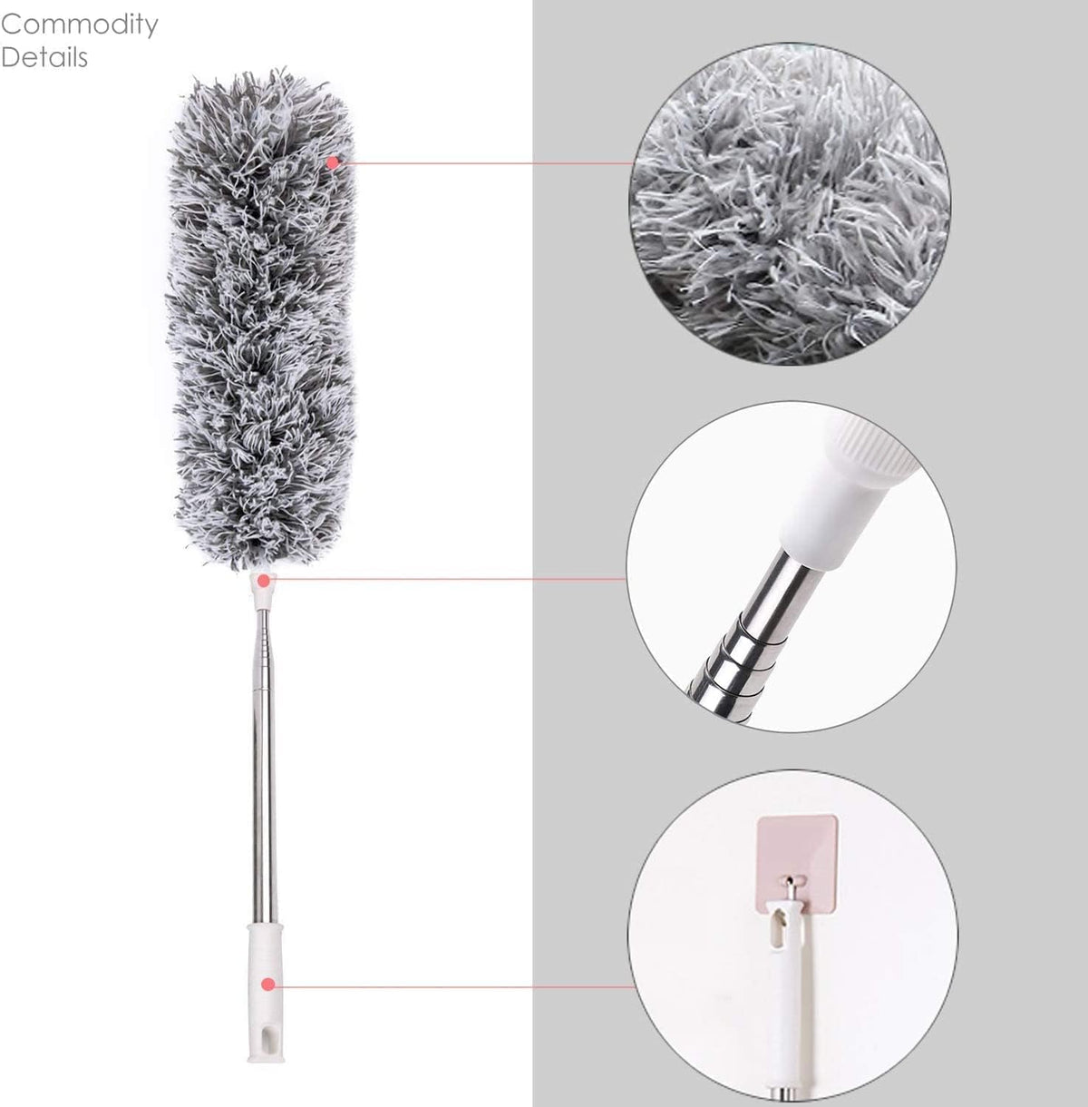 Flexible Fan Cleaning Duster with Long Extendable Rod product image 4