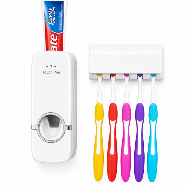 Wall Mounted Toothpaste Dispenser and Toothbrush Holder product image 1
